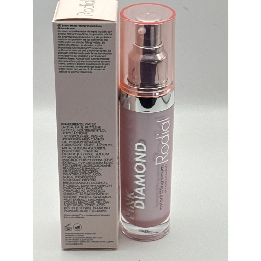 Rodial Pink Diamond Instant Lifting Serum‎ 30ml 1.01oz Vitamin C Brightening New